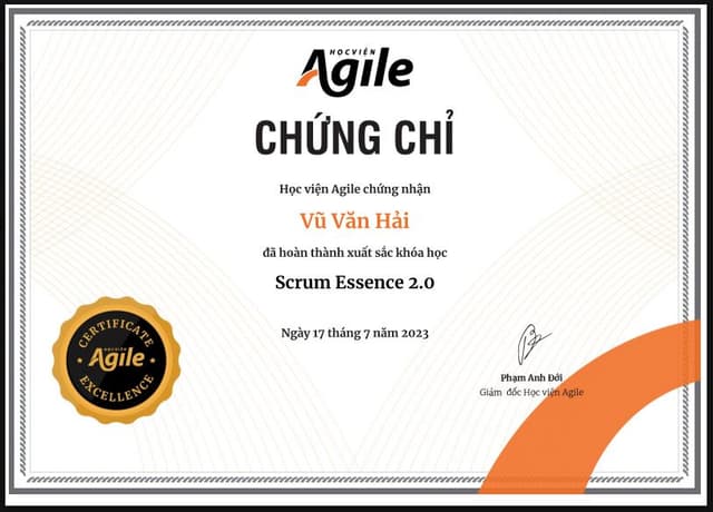 Scrum Essence 2.0 Certificate
